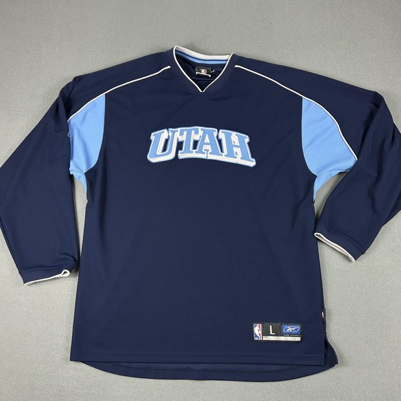 Reebok Other - Utah Jazz Shirt Mens‎ Large Navy Blue NBA Basketball Reebok Long Sleeve Pullover